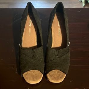 Toms wedges. Never worn